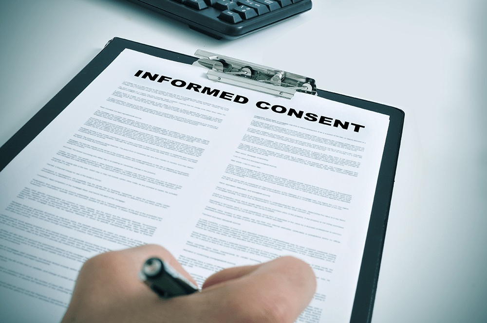 Signing a LASIK Informed Consent Form Signing a LASIK Informed Consent Form
