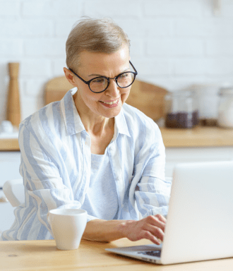 Cataract patient weighing her intraocular lens options including light adjustable lens technology