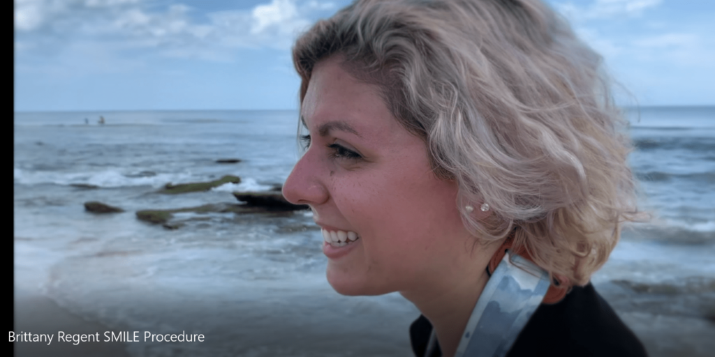 SMILE laser vision correction patient photographer Brittany Regent